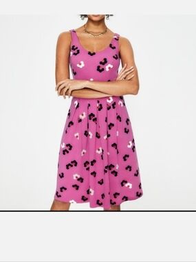 BODEN Floral Print Knit Summer Dress - Size 12
